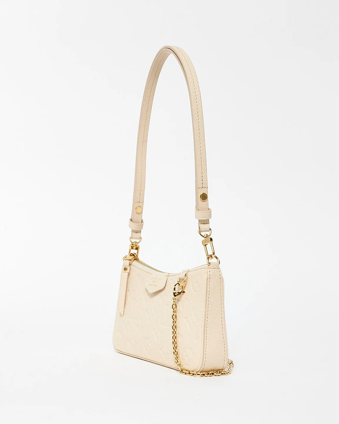 Louis Vuitton Cream Monogram Empreinte Easy Pouch On Strap Crossbody Bag