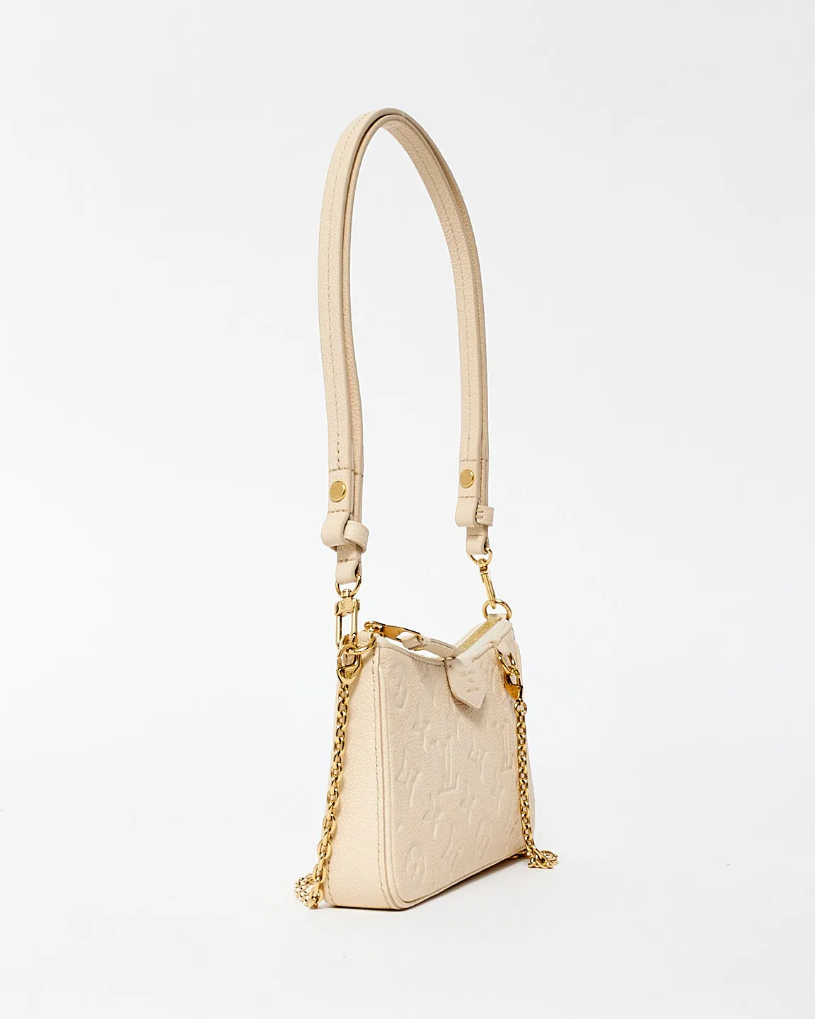 Louis Vuitton Cream Monogram Empreinte Easy Pouch On Strap Crossbody Bag