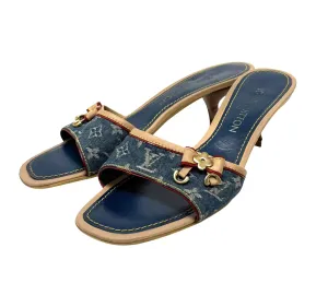 Louis Vuitton Denim Kitten Heels