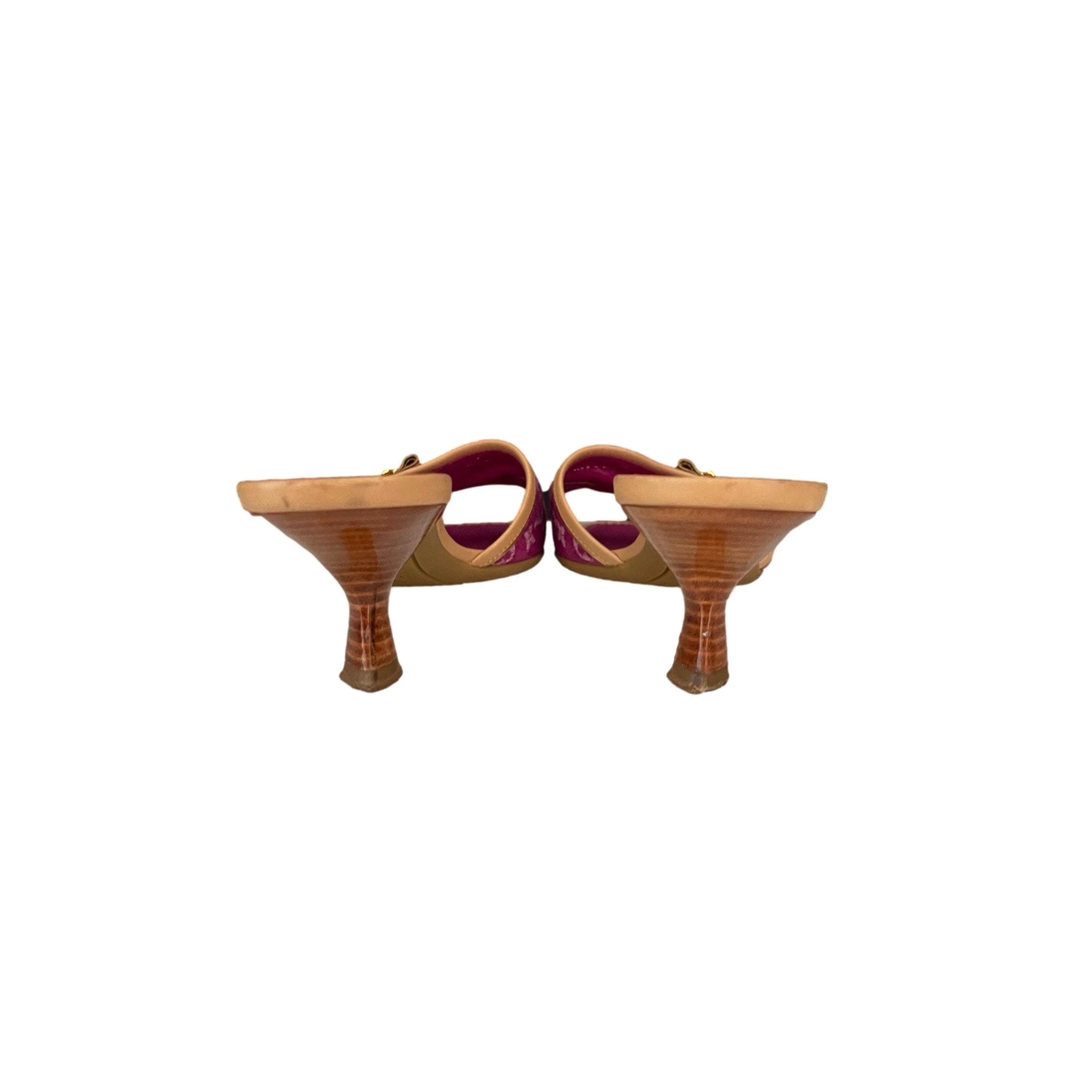 Louis Vuitton Fuchsia Monogram Kitten Heels