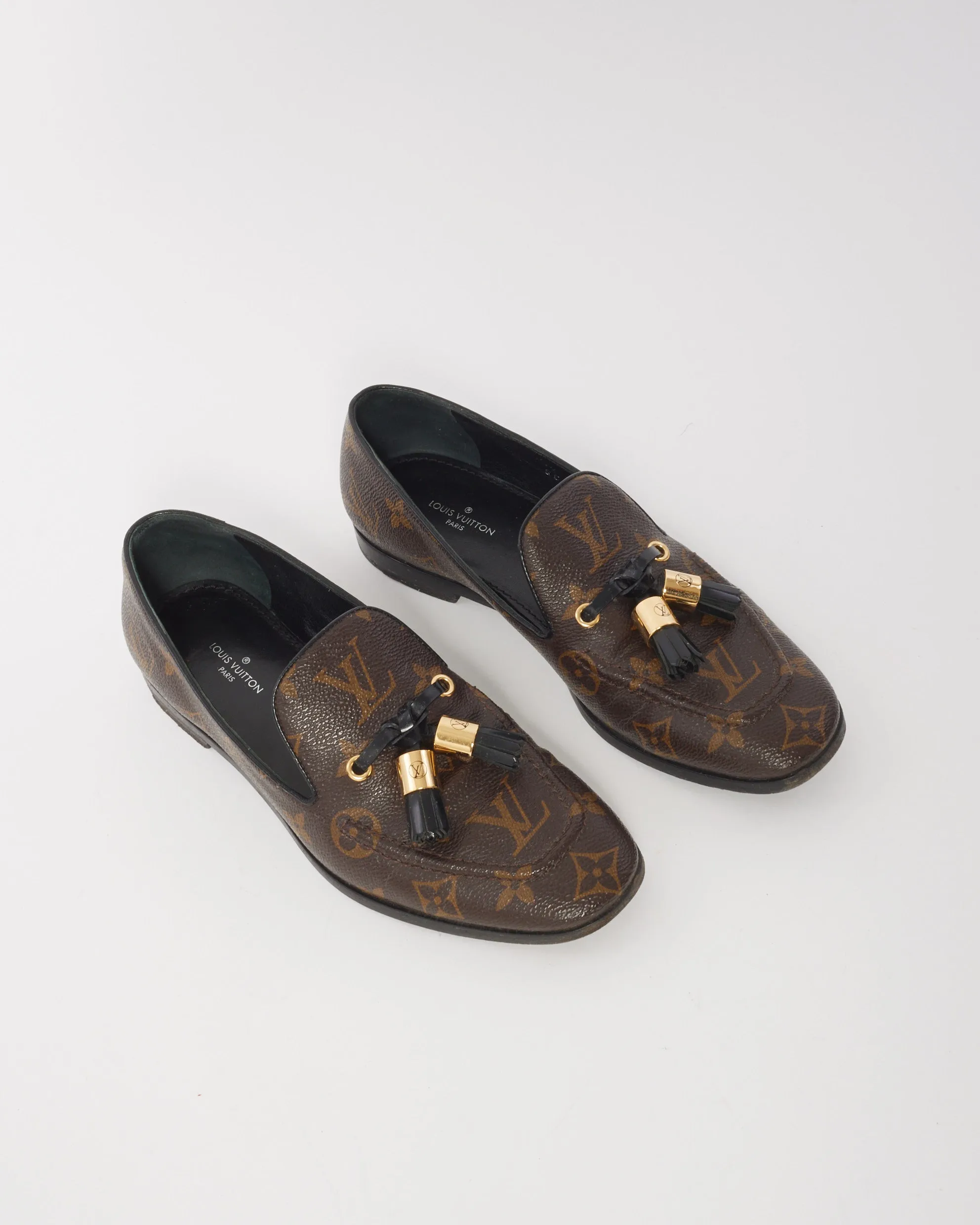 Louis Vuitton Monogram Canvas Society Loafers - 36