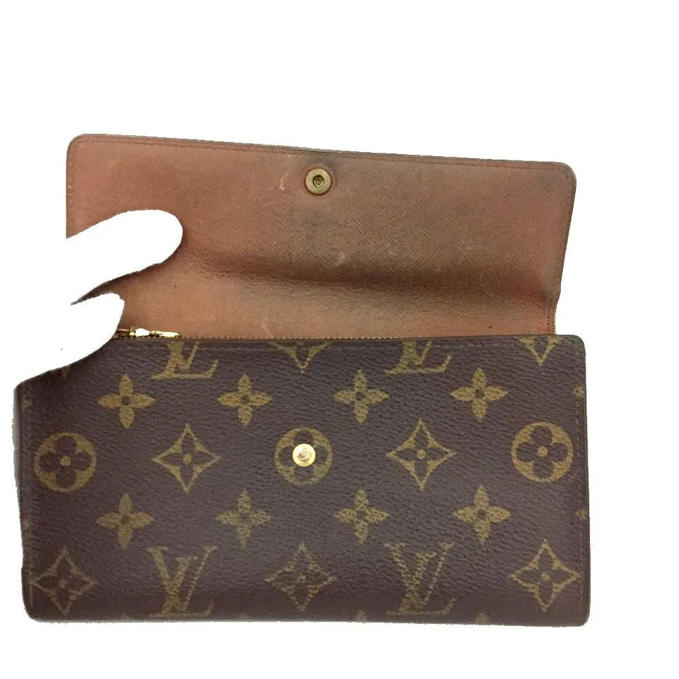 Louis Vuitton Monogram Portefeiulle Sarah Long Bifold Wallet