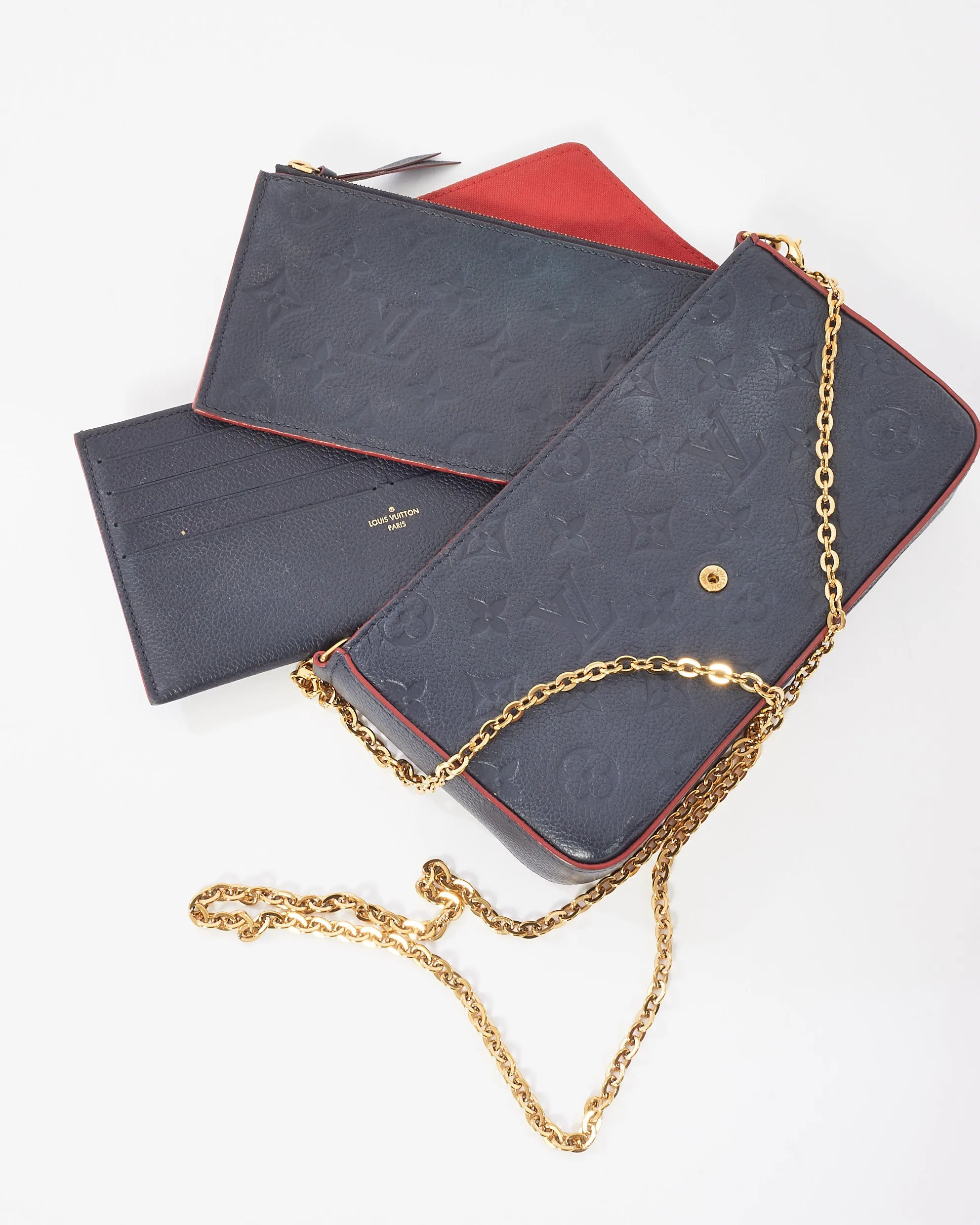 Louis Vuitton Navy Empreinte Monogram Leather Félicie Pochette