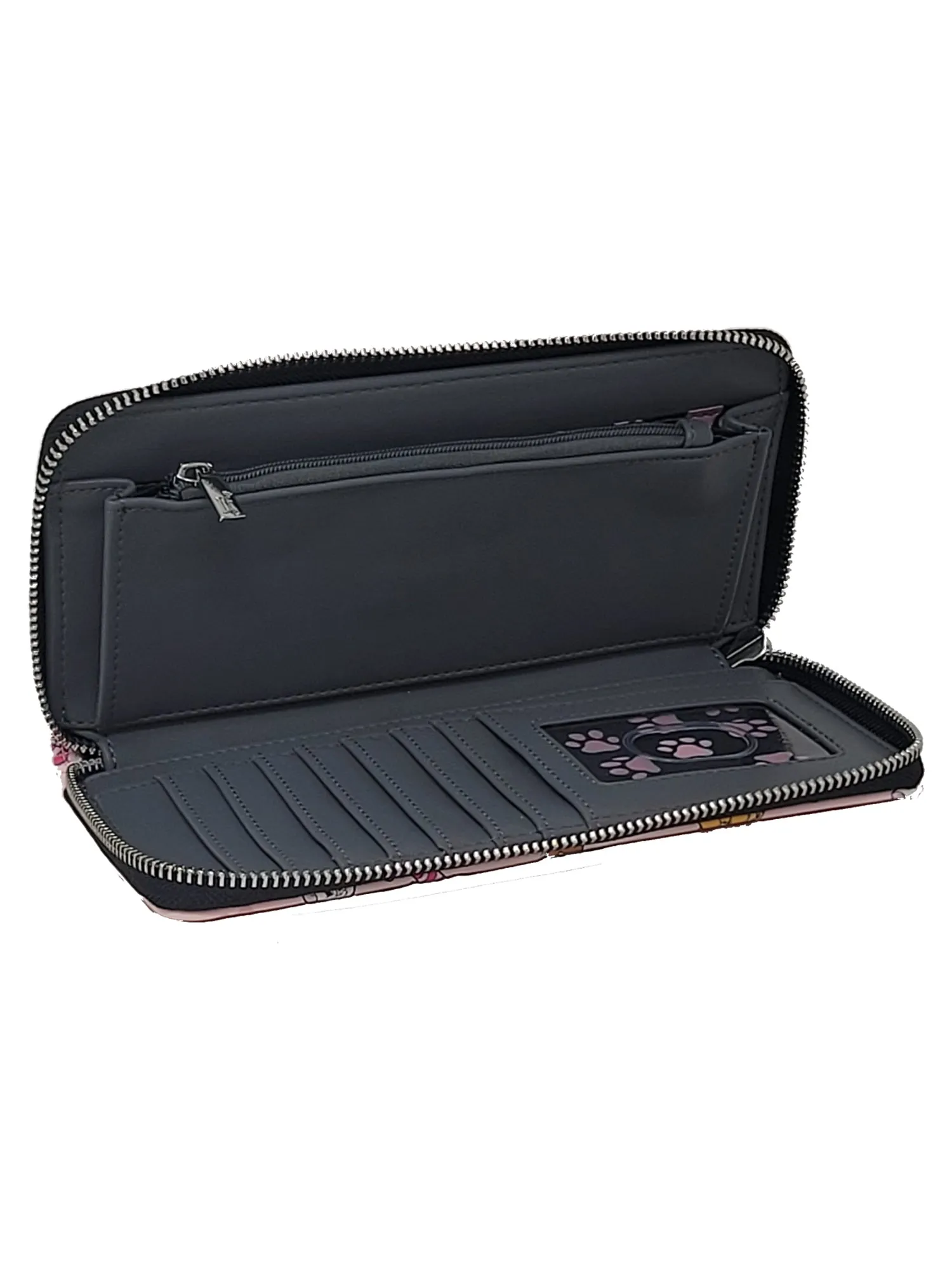 Loungefly x Disney Women's Zip Around Wallet Cats Cheshire Duchess
