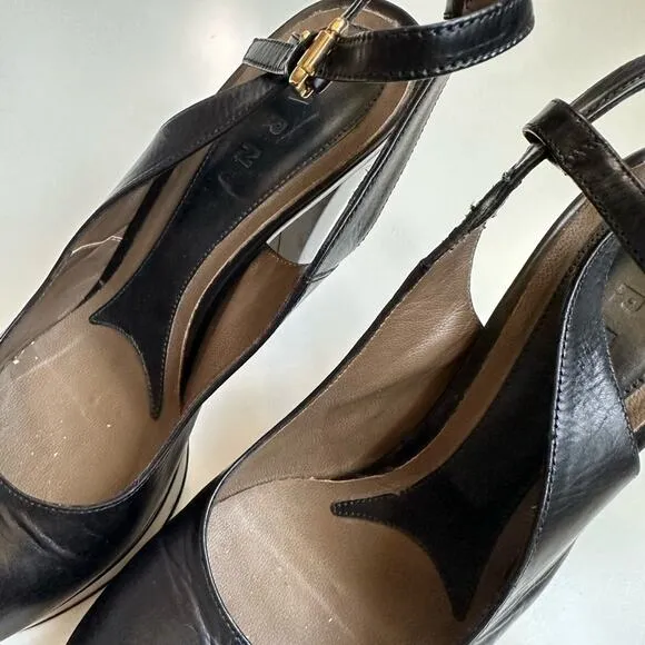 Marni Black Closed Toe Platform Heels size 10 (40)