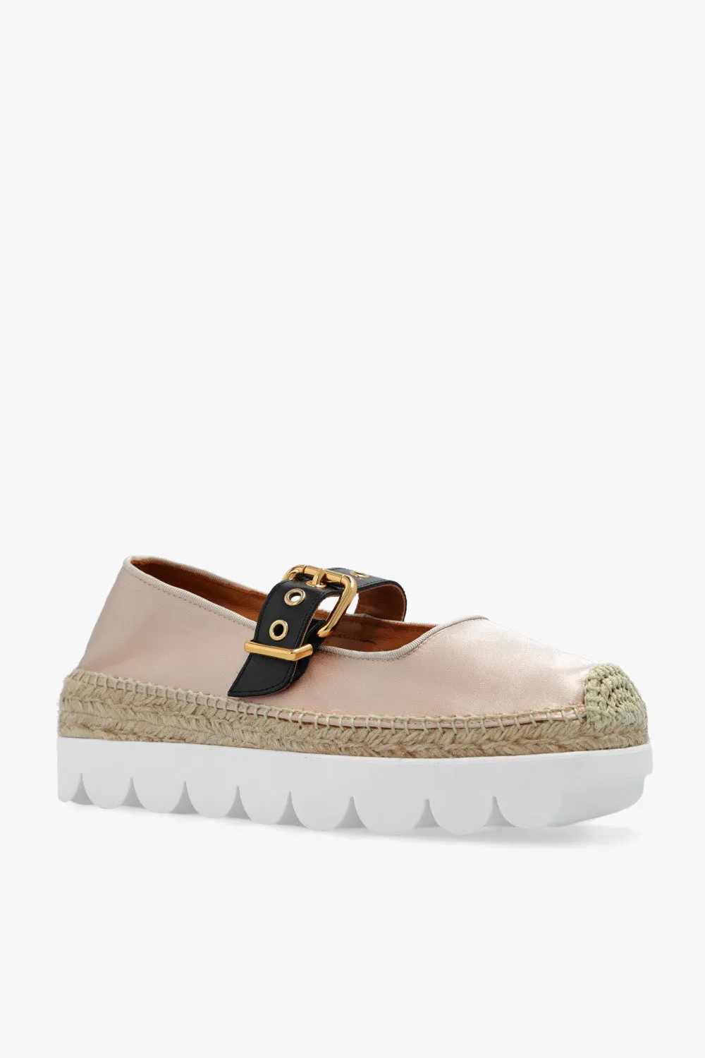 Marni ‘Petal’ satin platform espadrilles in PINK - 40