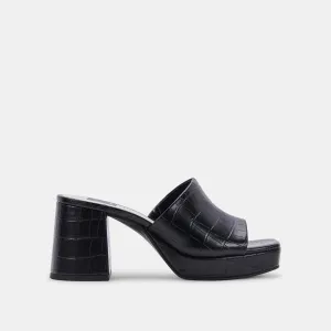 MARSHA HEELS NOIR EMBOSSED STELLA
