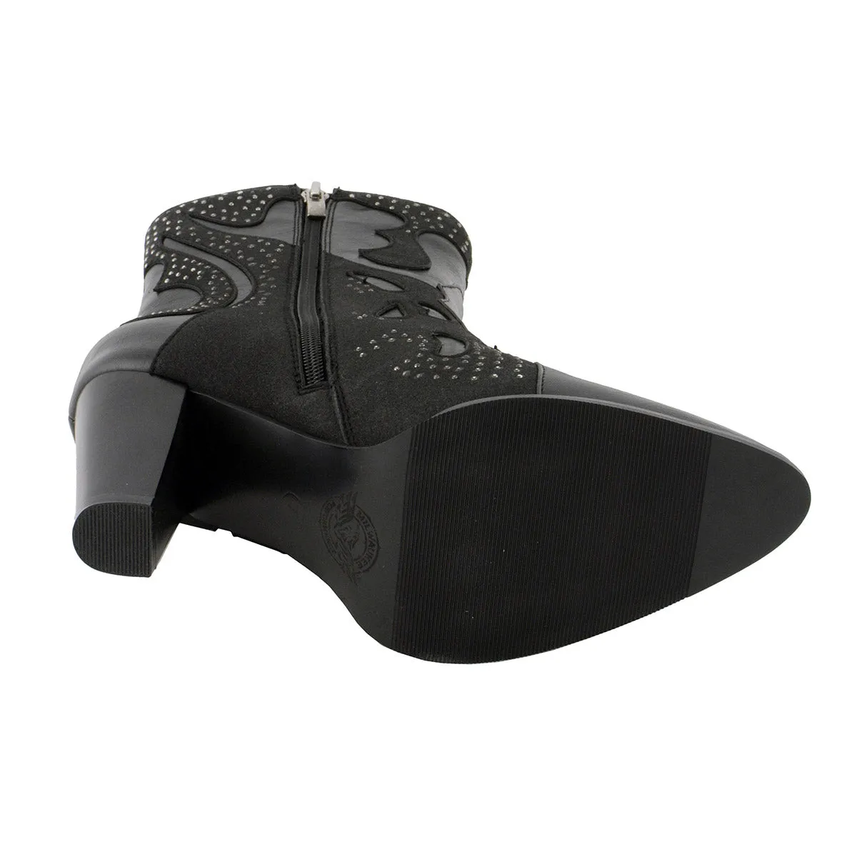 MBL9429 Women's Black Western Style Boots with Studded Bling