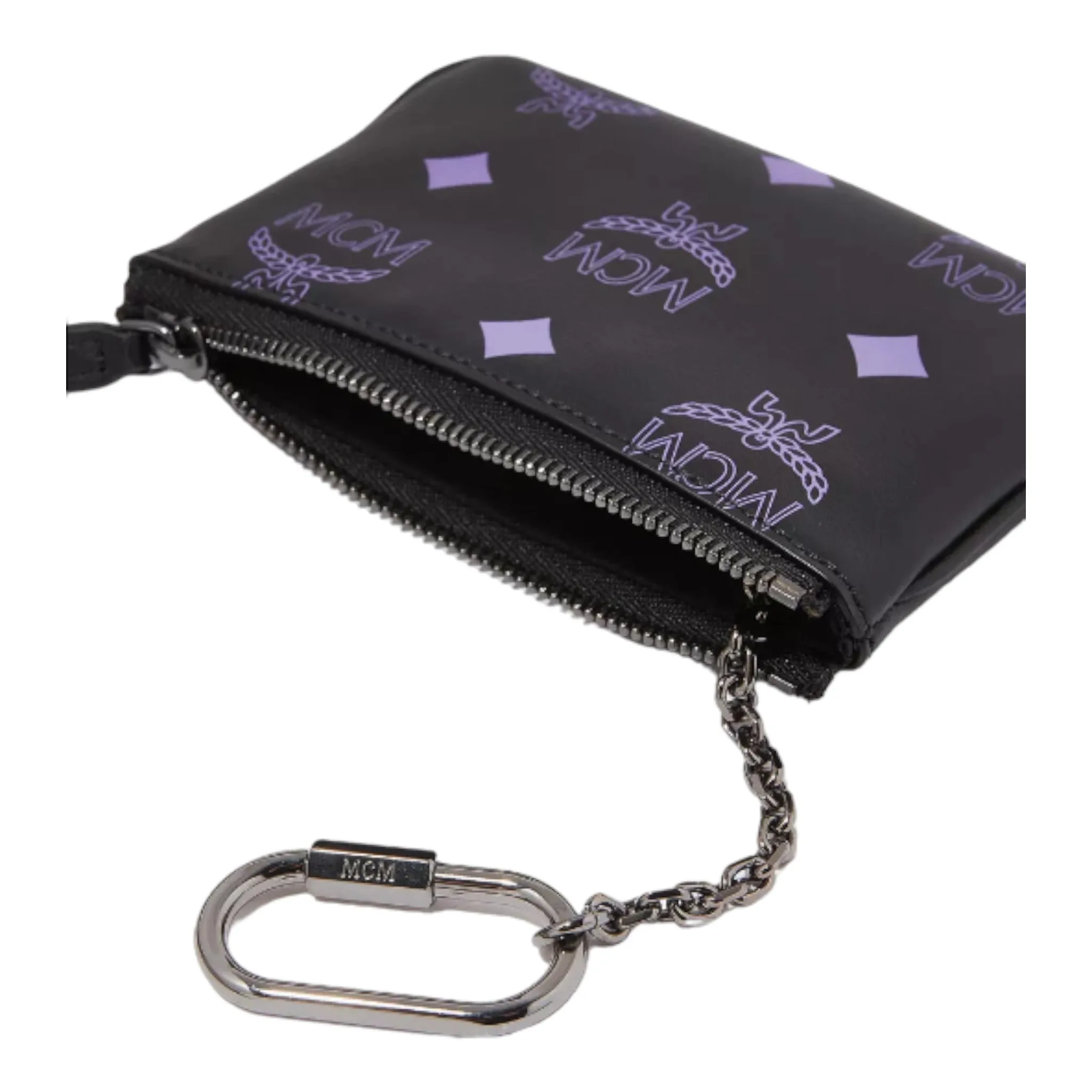 MCM Color Splash Logo Key Pouch in Visetos