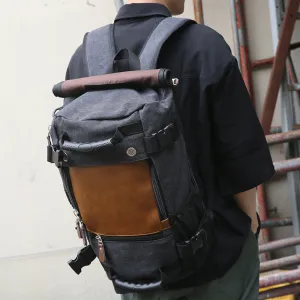 Men Casual Backpack Canvas Travel Backpack School Backpack Laptop Backpack Shoulder Bag P288