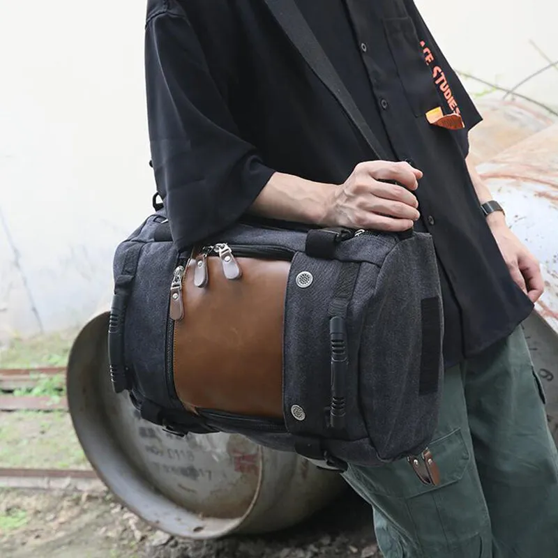 Men Casual Backpack Canvas Travel Backpack School Backpack Laptop Backpack Shoulder Bag P288