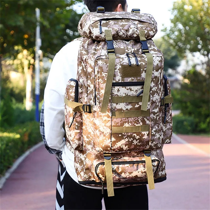 Men's Outdoor Camping Extra Large Military Camouflage Travel Backpack