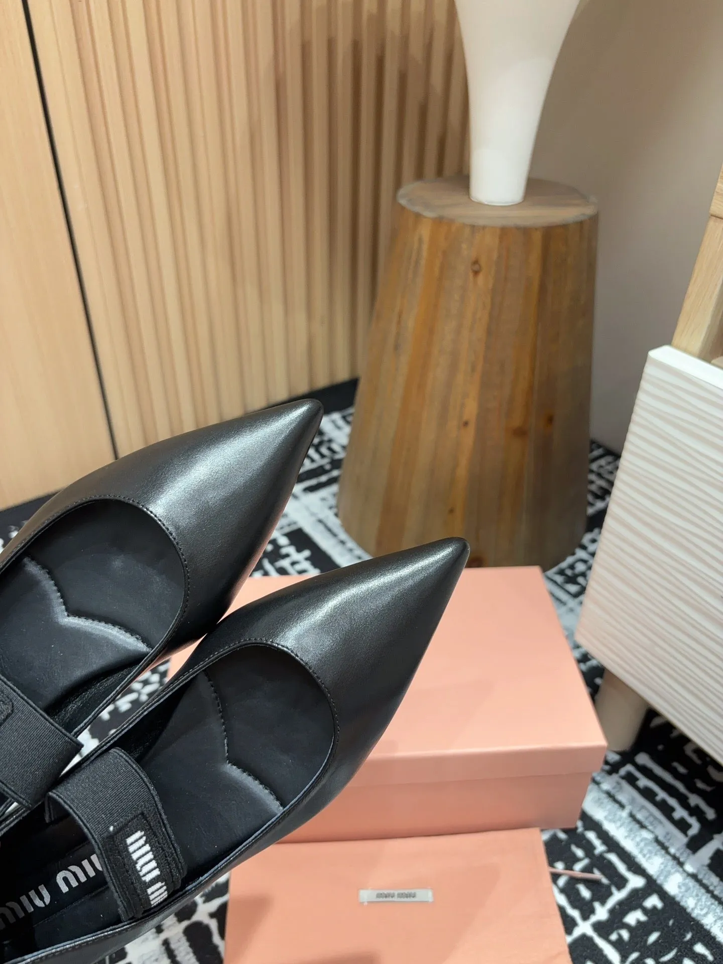 Miu Mary Jane Black Lambskin