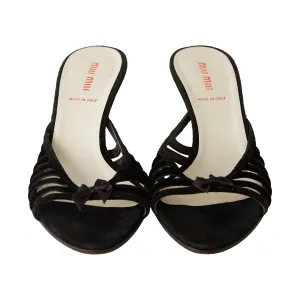Miu Miu Black Velvet Kitten Heels