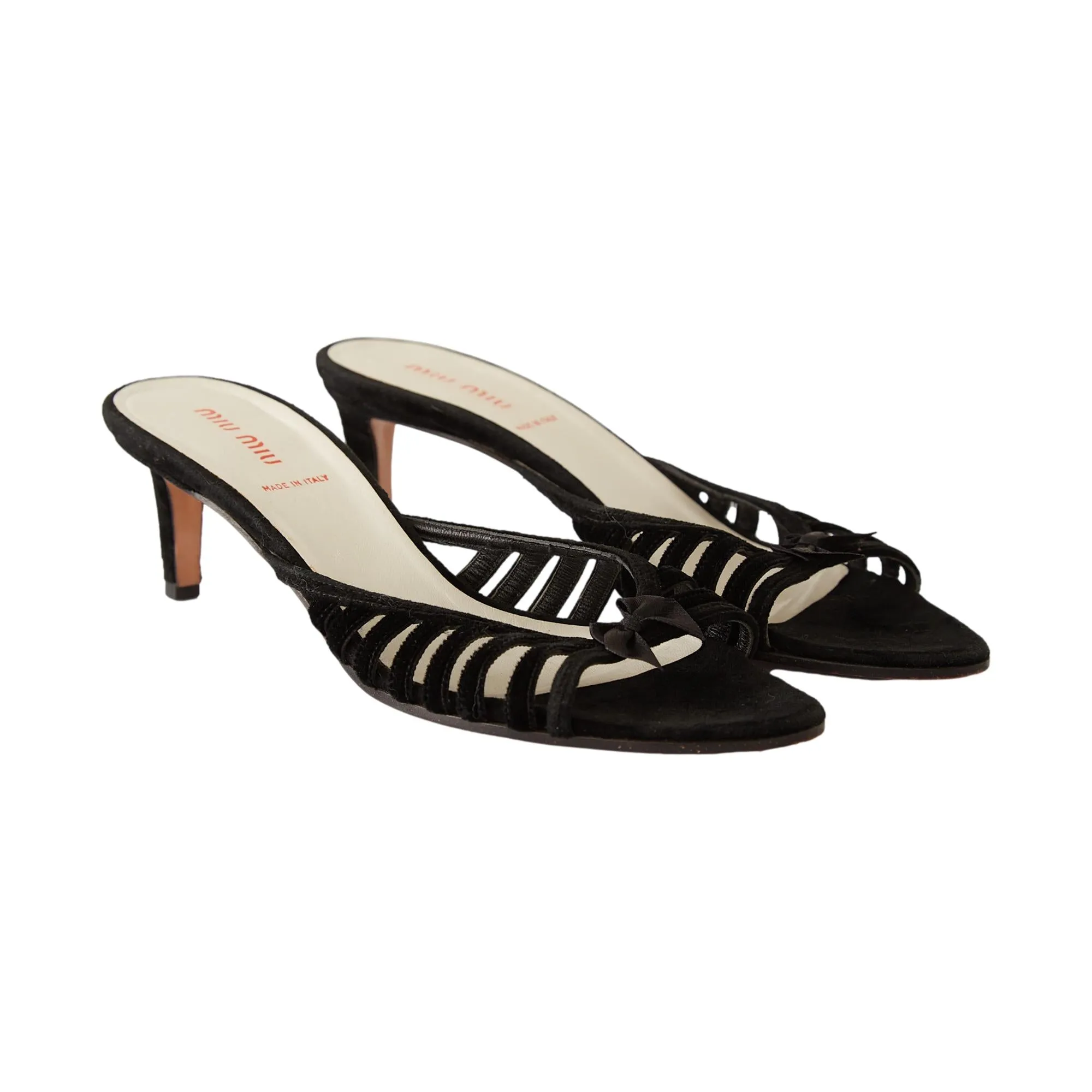 Miu Miu Black Velvet Kitten Heels