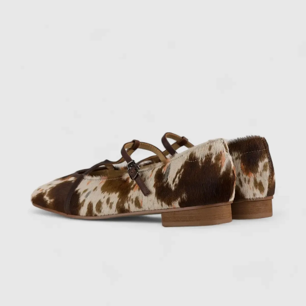 Morbido Comfort Cow Print Leather Pump NSH231-62