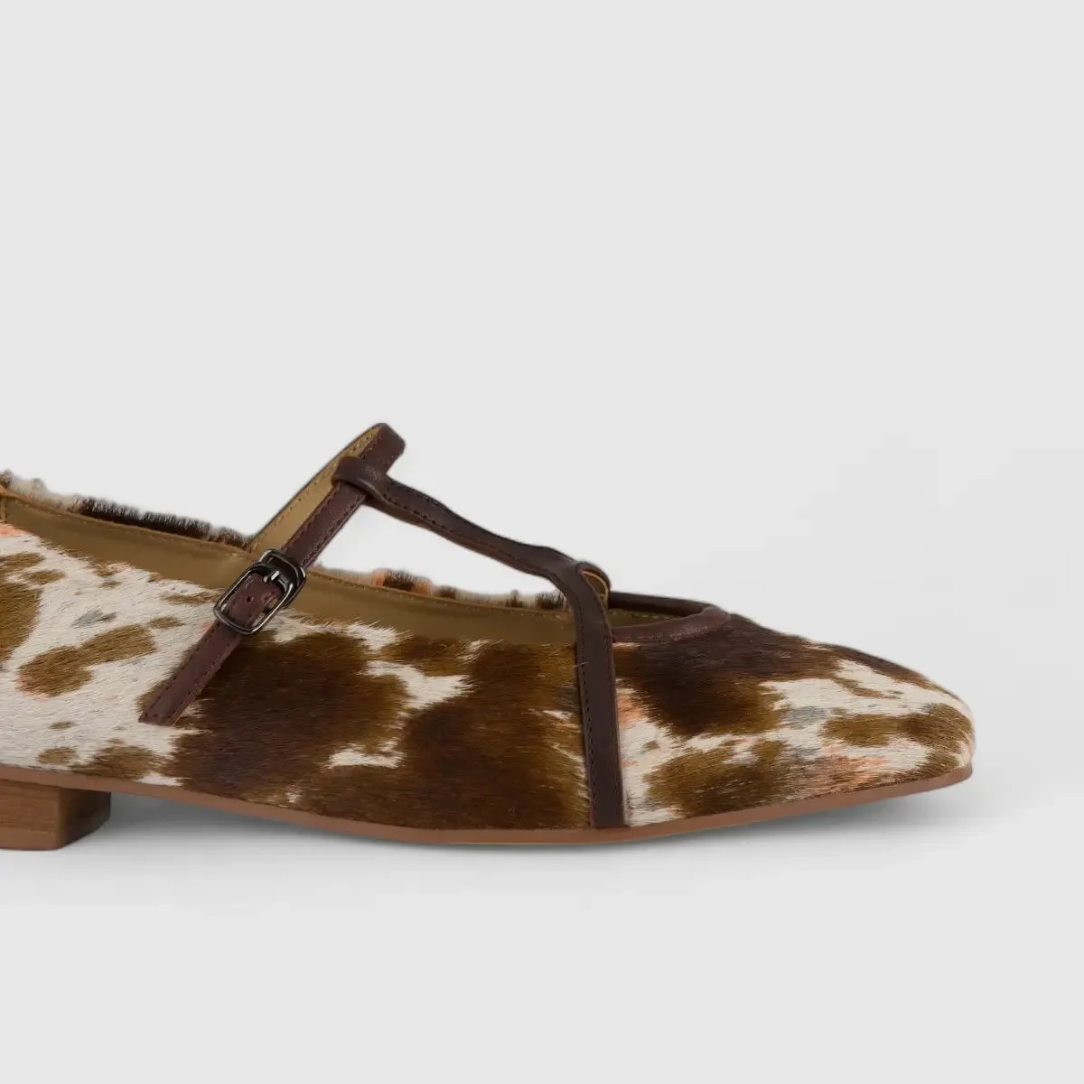Morbido Comfort Cow Print Leather Pump NSH231-62
