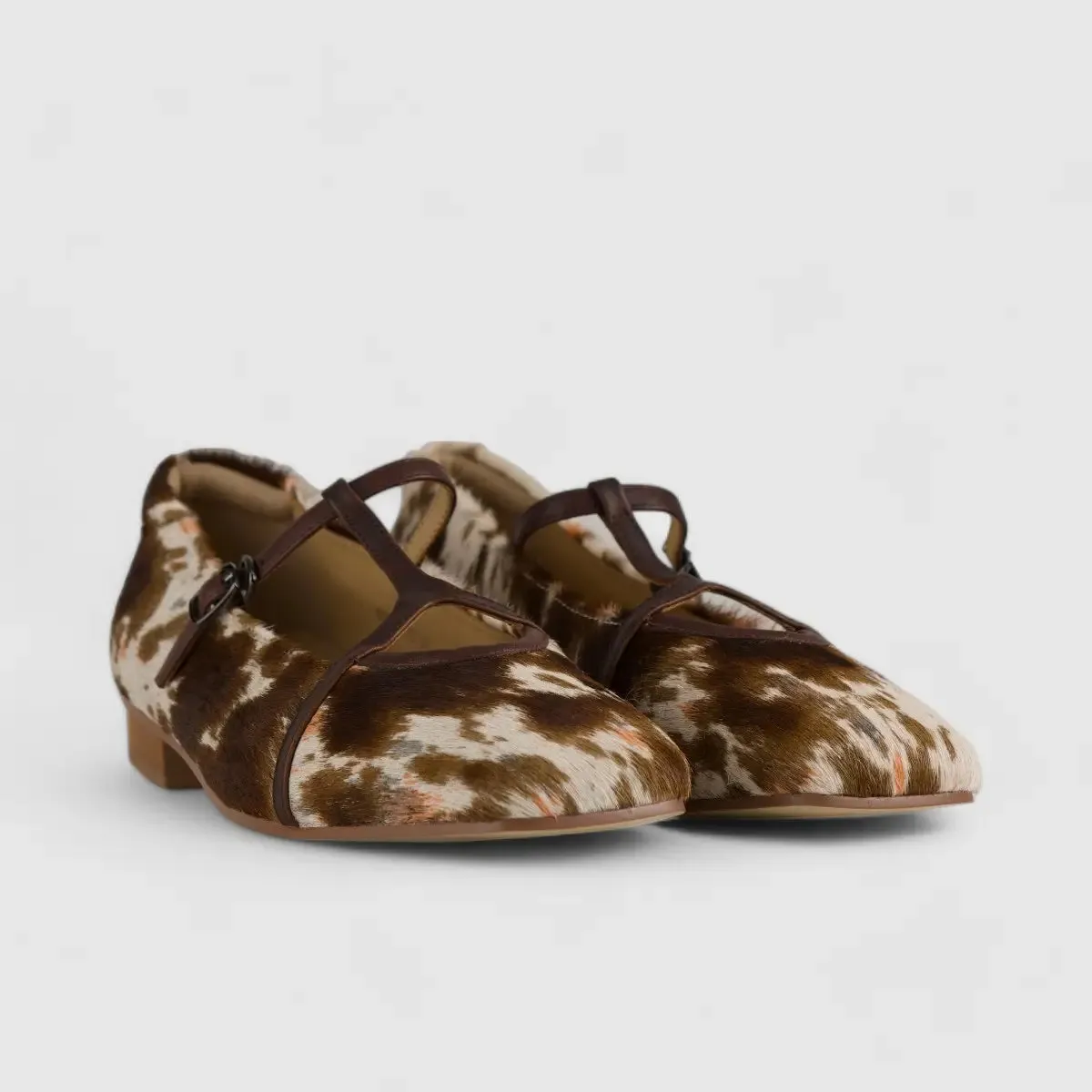 Morbido Comfort Cow Print Leather Pump NSH231-62