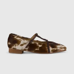 Morbido Comfort Cow Print Leather Pump NSH231-62