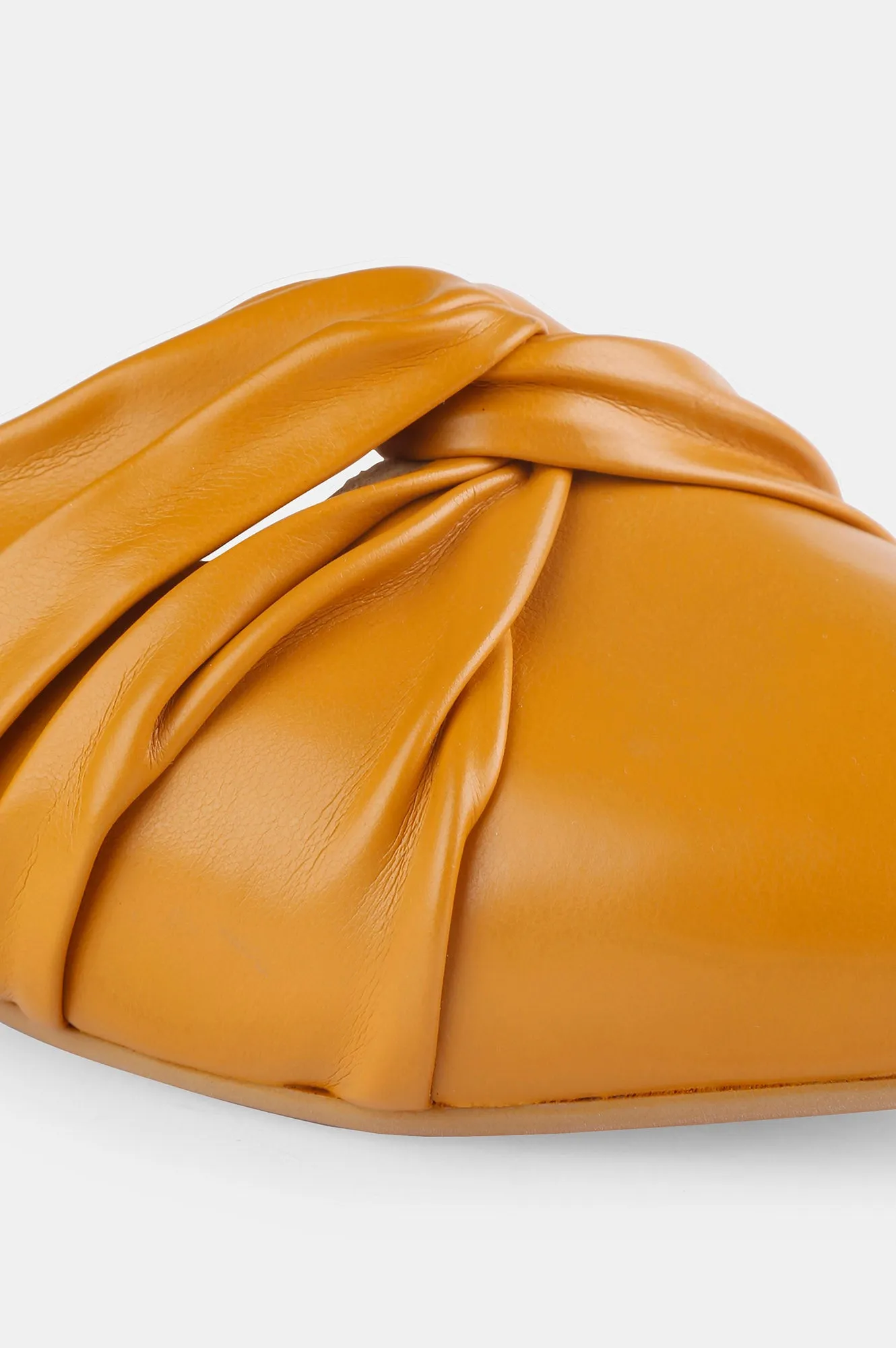 Mustard Pointed Toe Solid Flat - ZCandice