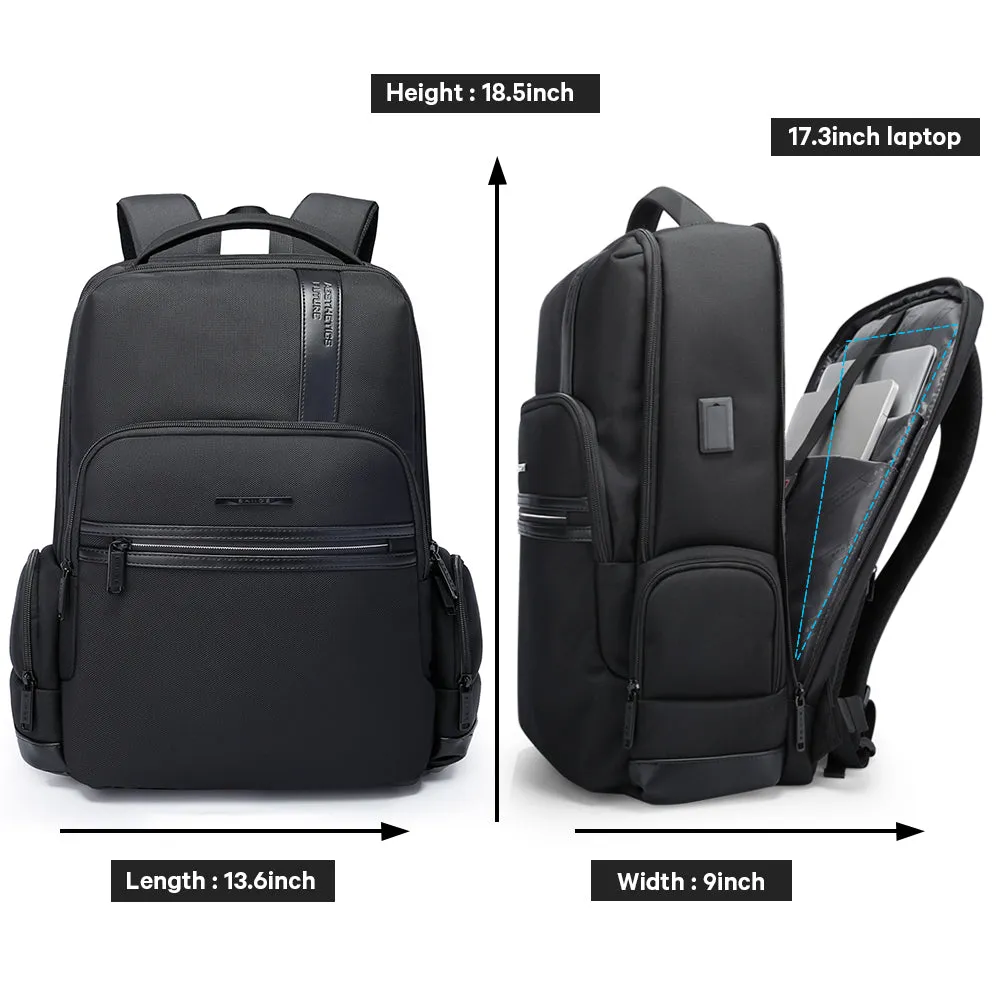 NEW BANGE 1.56Inch Laptop Backpack for Men，Business Travelling Backpacks with USB Charger Port,Weekender Carry-On Luggage Backpack