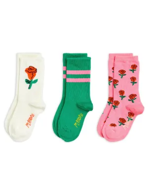 New Mini Rodini | Roses 3-p�ack socks