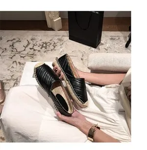 New Women Espadrilles Shoes Flat Genuine Leather Shoes Woman Casual Loafers Top Quality Spring Autumn Big Size 35-41
