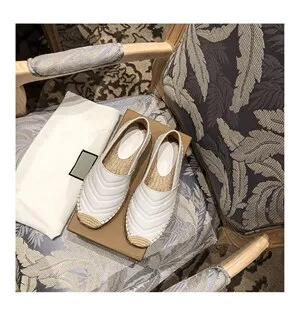 New Women Espadrilles Shoes Flat Genuine Leather Shoes Woman Casual Loafers Top Quality Spring Autumn Big Size 35-41