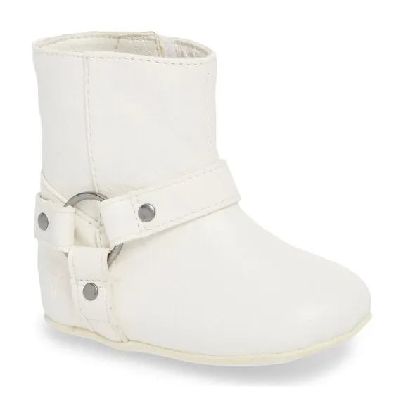 NIB FRYE Baby Harness Boots, Size 3 (6-9 Months) White Infant Shoes