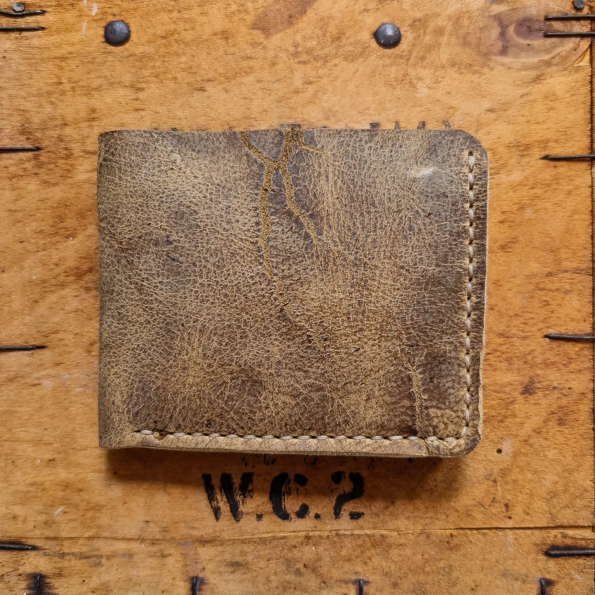 No. 2 FRONTIERSMAN Leather Bifold Wallet - Wild African Kudu