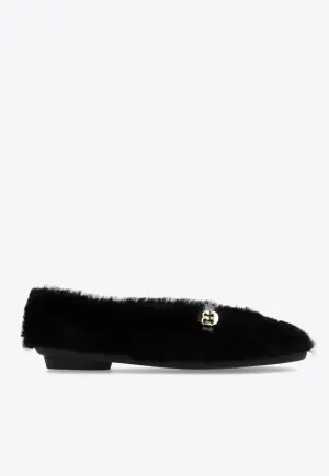 Noella Shearling Ballet Flats