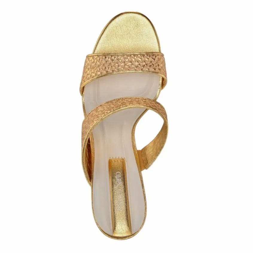 OLAS Block Heel Double Straps Dress Sandals