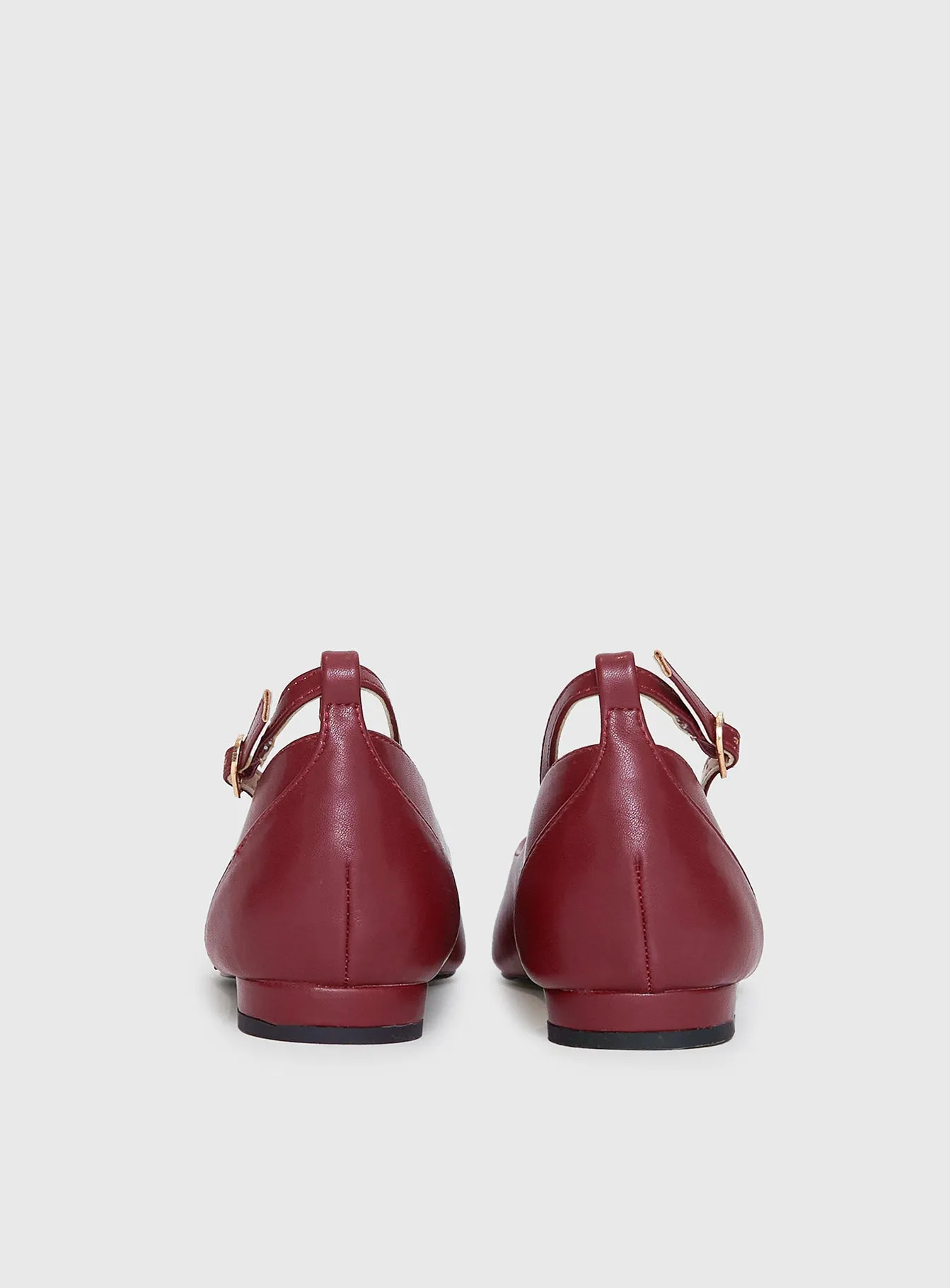 Oliny Ballet Flats Burgundy