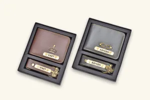 Pack of 2 Two Pcs Wallet & Keychain Combo