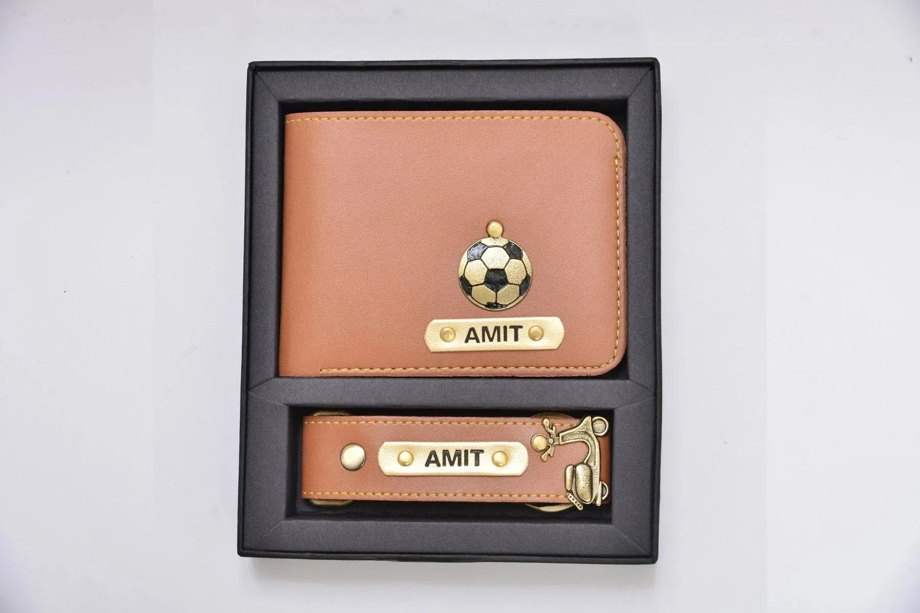 Pack of 2 Two Pcs Wallet & Keychain Combo