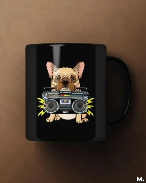 Pawsome boombox printed mugs