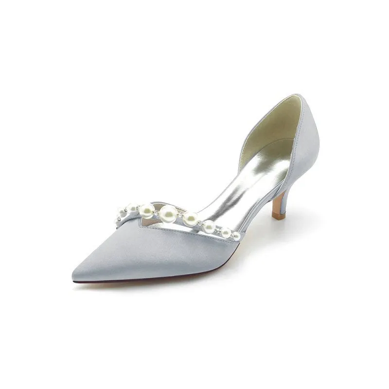 Pearl Pointed Toe Stiletto Heels