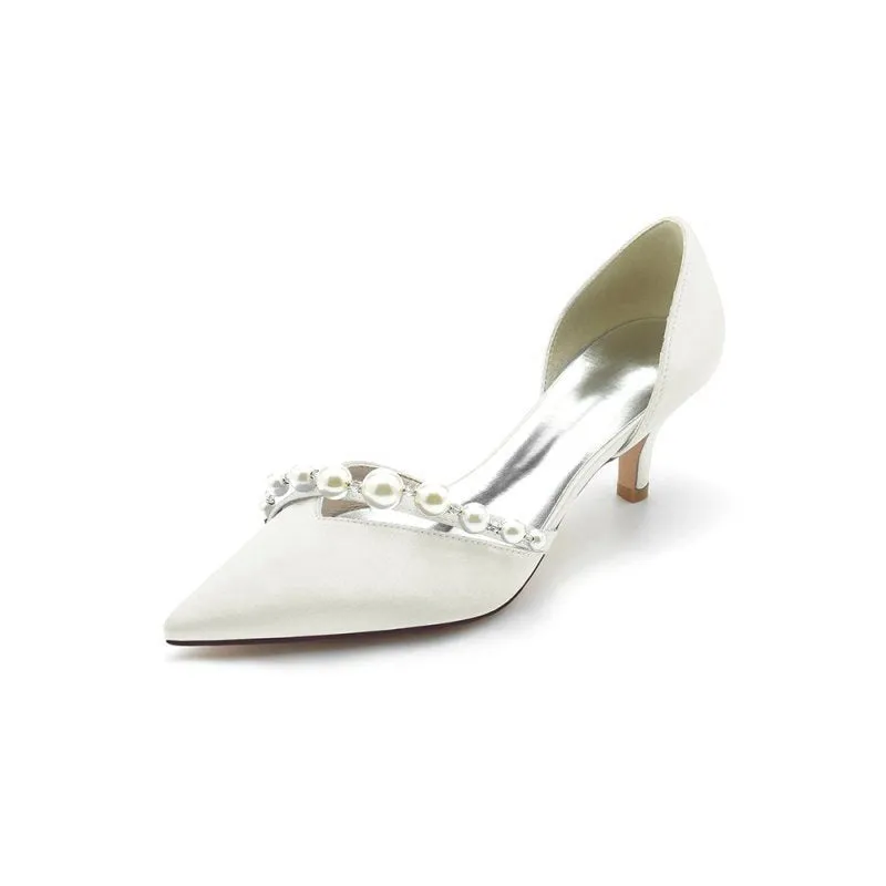 Pearl Pointed Toe Stiletto Heels