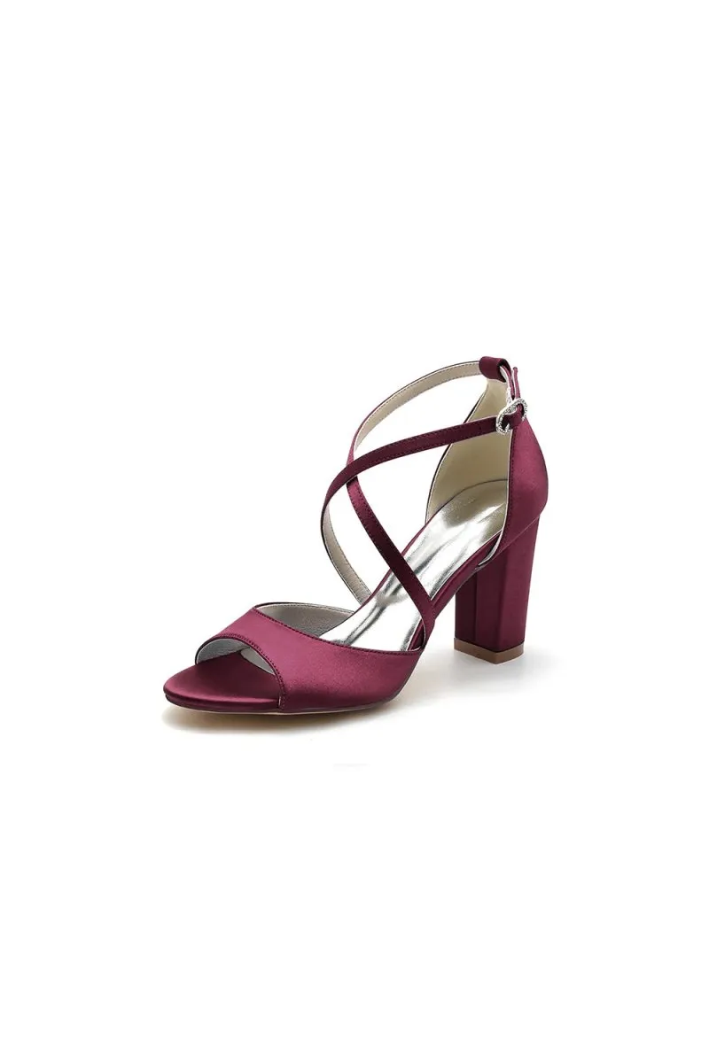 Peep Toe Cross Strap High Heels Party Shoes
