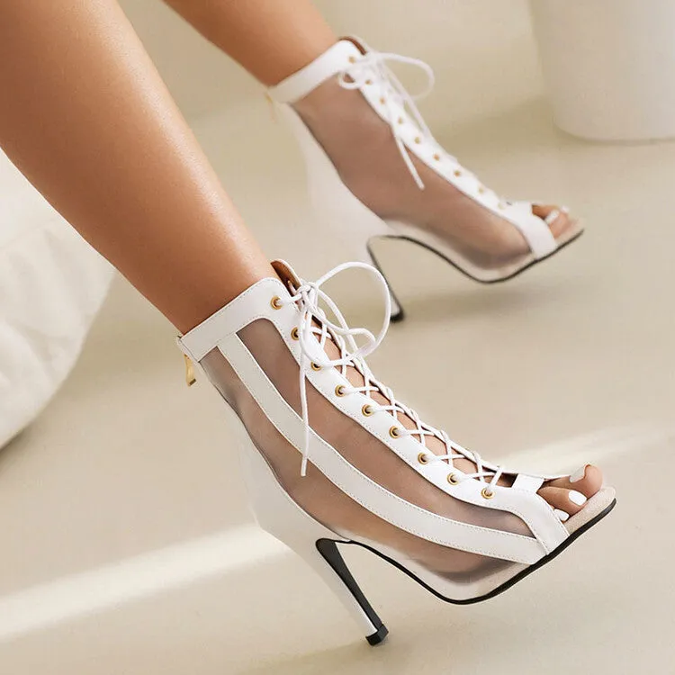 Peep Toe Strap Jazz High Heels