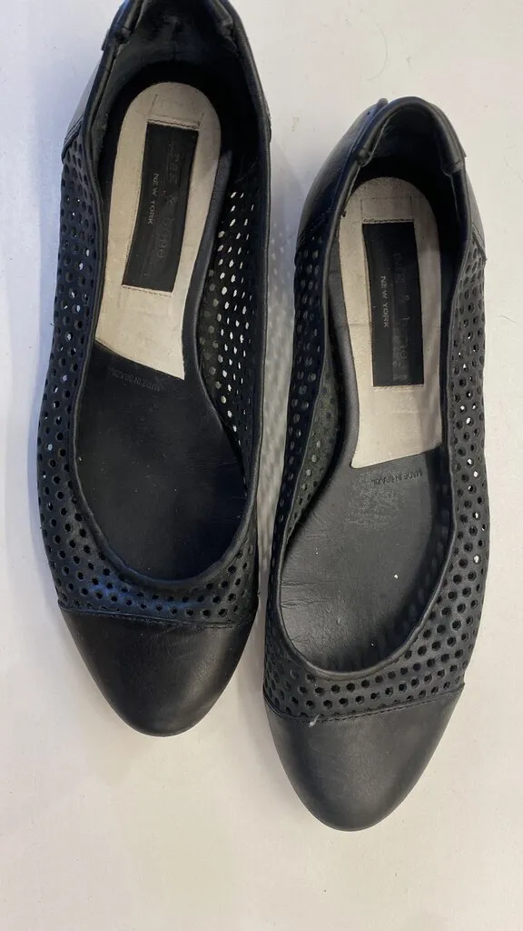 Perforated Leather Ballet Flats (38.5) as is