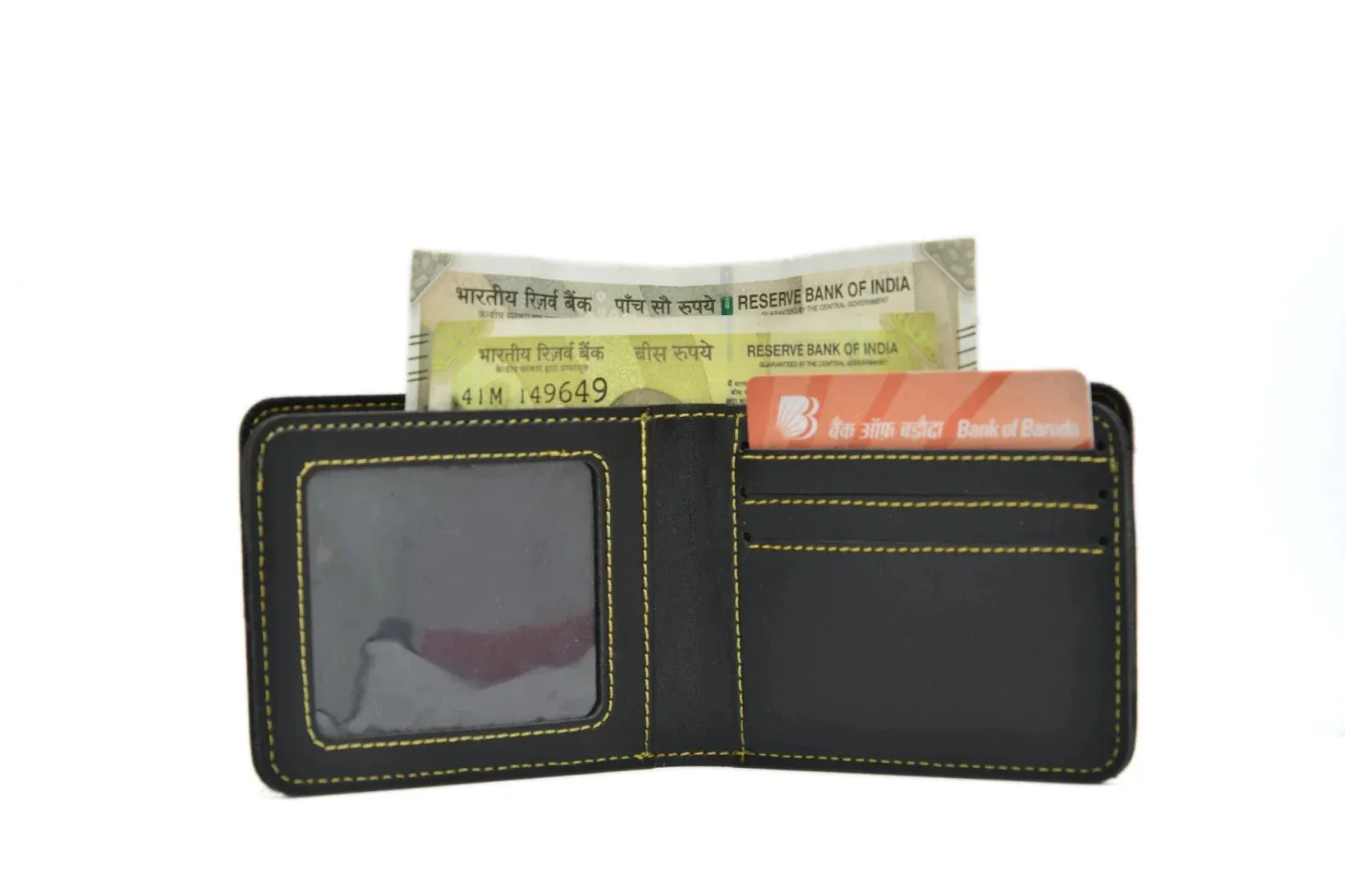 Personalized Best Vegan Leather Combo with Water Bottle - Black