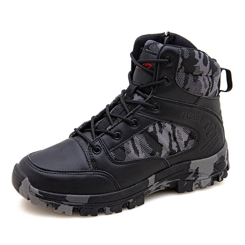 Personalized Korean Fashion Casual Shoes Sports Wind High-Top Hiking Boots Large Size 46