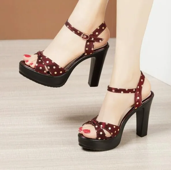 Petite Size Platform Chunky Heel Shoes ES29