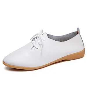 Plus size Loafers Women Shoes Lace up Moccasins Soft Female Ladies Shoes