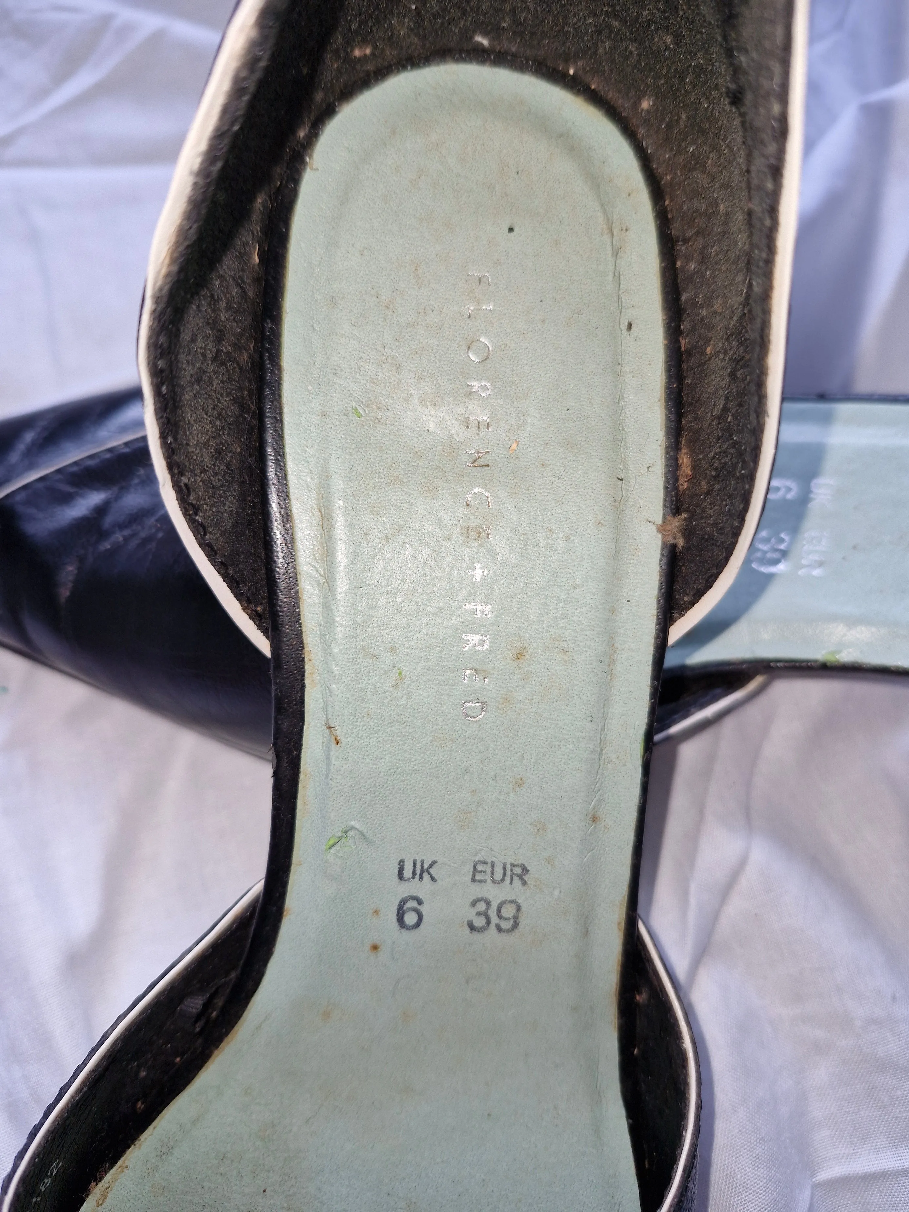 Pointed Kitten heel - Very well worn, medium scented UK6