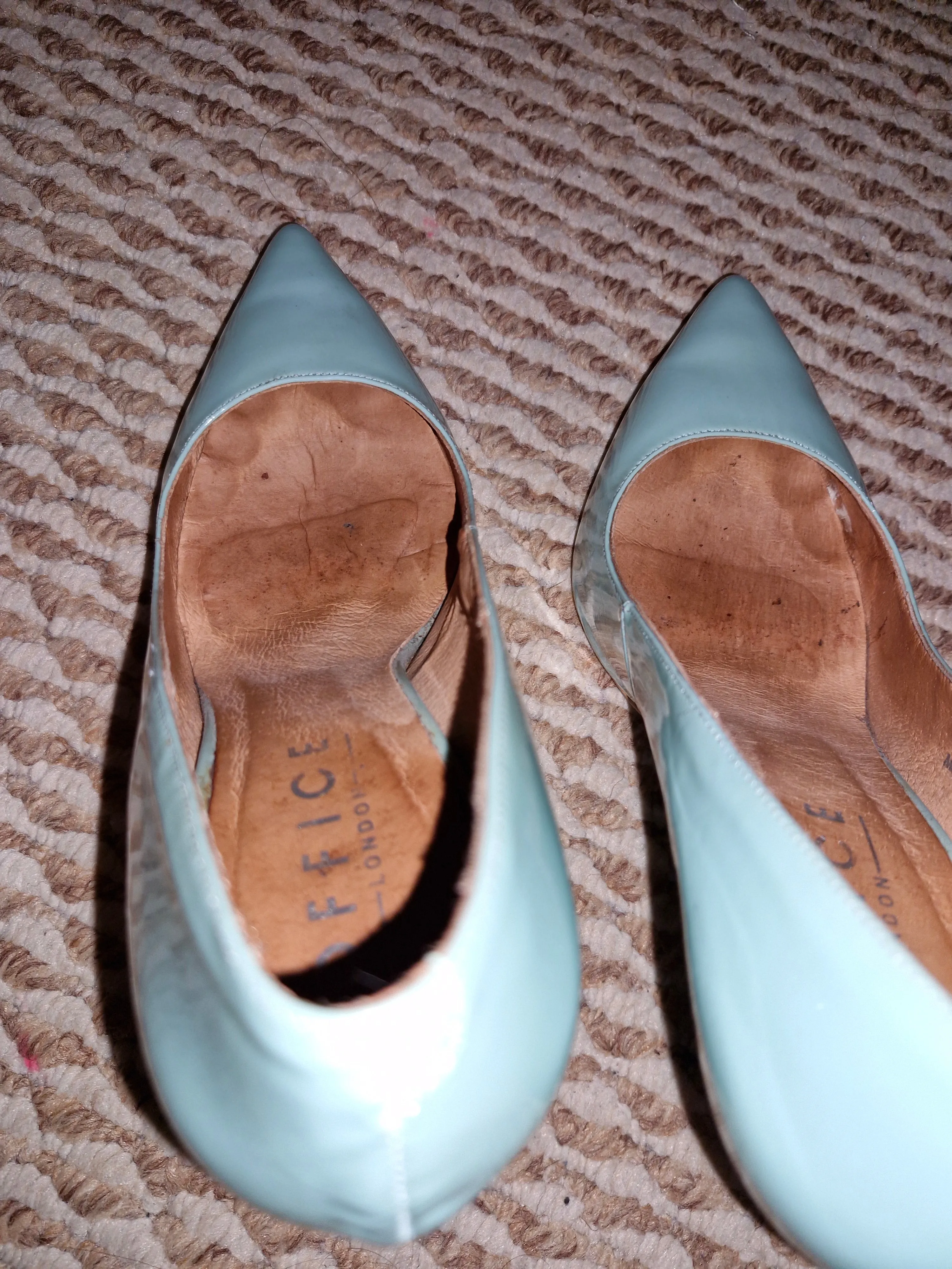 Powder Blue Office Heels / Well Worn / UK6