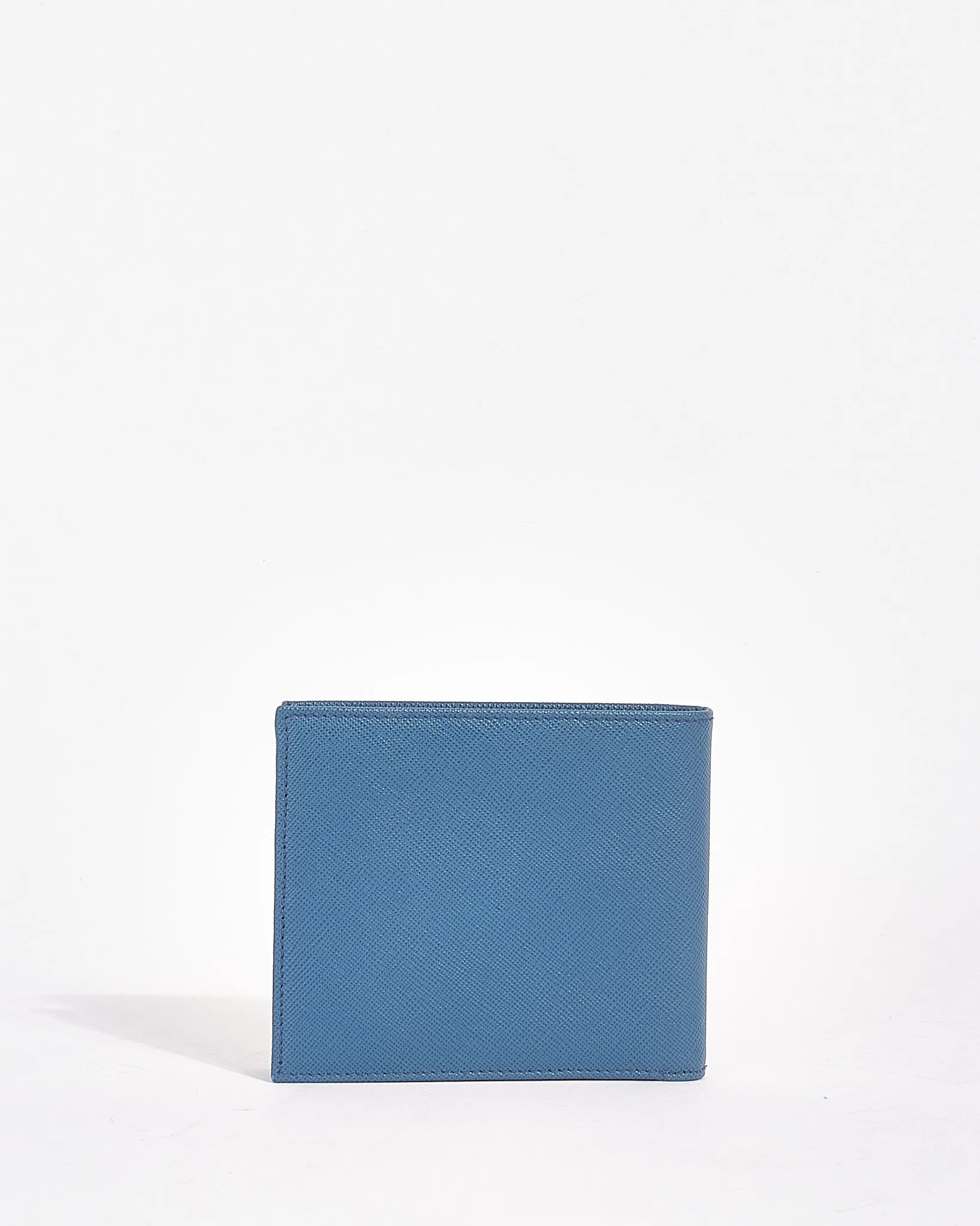 Prada Blue Saffiano Leather Bifold Wallet