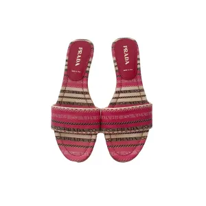 Prada Pink Logo Kitten Heels