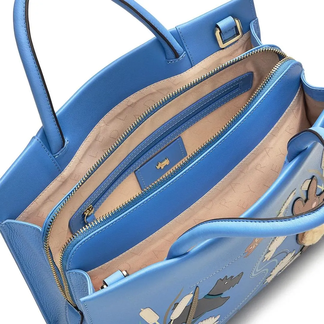 Radley Lunar New Year SS23 Medium Ziptop Grab Bag - Tranquil Blue
